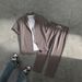 Men's Clothing Summer Men's Ice Silk Two Piece Set Casual Suit With Short Sleeve Shirt And Drawstring Pants Stylish Simple Solid Color_viptrois.com