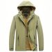 Men's Waterproof Windproof Hooded Jacket – Winter Outdoor Sports Coat With Zip Pockets (EU S-XXXL, Black/Blue/Khaki/Army Green)_viptrois.com