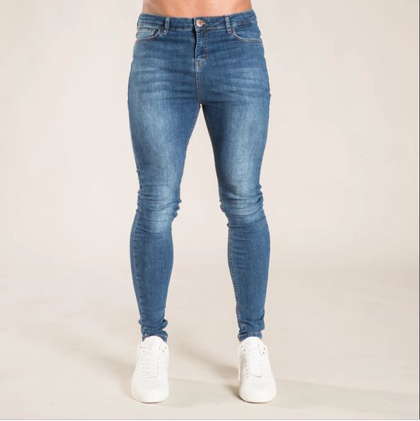 Monochrome Man- Exclusive For Jeans With Holes, European And American Long Men's Slim Fit Pants, Casual Versatile_viptrois.com