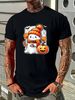 Cute Halloween Ghost Cozy Pumpkin Autumn Leaves T-Shirt Versatile Designer Clothes Women Summer Stylish Slightly Fashion Women Top Graphic Tees Graphic Soft Female Casual Stretched Streetwear T-Shirt For Women Casual Breathable Unisex_viptrois.com