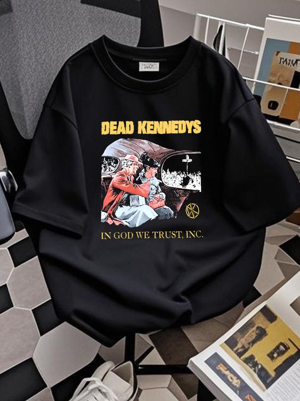 Cotton T-Shirt Dead Kennedys In God We Trust, Inc. D.H. Peligro Jello Biafra Soft Homme Top For Everyday Wear Stylish Designer Clothes Versatile_viptrois.com