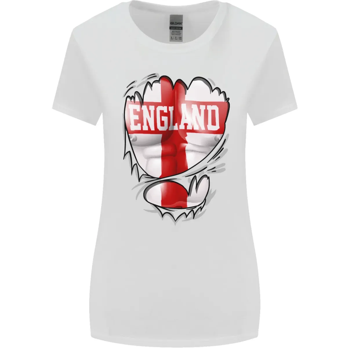 Gym St. George's Cross English Flag England Womens Wider Cut T-Shirt Mens Womens Tees Top_viptrois.com