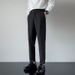 Men's Clothing Light Mature Style Trousers Men's Design Sense Version Of The New Straight Trousers Men's Loose Drape Suit Pants_viptrois.com