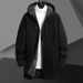 1 Cross-Border Foreign Trade Dropshipping Autumn Winter New Men's Fleece-Lined Thickened Warm Mid-Length Zipper Hooded_viptrois.com