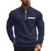 Autumn And Winter New Men's Sweatshirt Casual Zipper Stand Collar Plus Velvet Solid Color Men's Jacket_viptrois.com