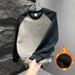 Crew Neck Men's Sweater Contrasting Color Design Sense Casual Clothes Fashionable Tie-dye Splicing Versatile Top Light Luxury Korean Version_viptrois.com