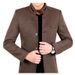 Men's Wool Blend Business Jacket – Wrinkle-Free Winter Overcoat With Multiple Pockets, Slim Fit & Warm Lining_viptrois.com