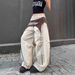 Men's Clothing American Style Layered Design Lace Up Scimitar Pants Casual Summer Street Hip Hop Dance Mopping Paratrooper Trousers_viptrois.com