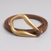 Women's thin belt genuine leather new horseshoe buckle versatile Korean decorative suit coat sweater dress fashionable and simple_viptrois.com