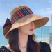 Ethnic Style Spring And Autumn New For Women's Tourism, Foldable Fisherman Bow Shaped Shading Ha, Large Brimmed Sun_viptrois.com