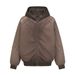 Wasteland Style Gradient Tie-Dye Hooded Cardigan Sweatshirt For Men, Vintage Frayed Edge Patchwork Deconstructed Design_viptrois.com