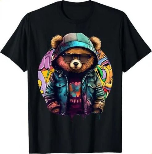 T-shirtt-shirtswag Bear With Cool Glasses Urban Hip Hop Graf_viptrois.com