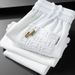 Men's Clothing Light Luxury Summer Thin Twill Versatile Goods Sports Pants Men's Brand Cuffs Convex Rubber Letter Casual Pants Men_viptrois.com