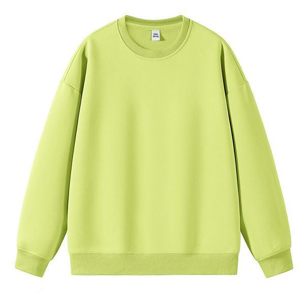 Men's Clothing Men In Spring And Autumn With Loose Solid White Bottoming Shirt Clothes Round Neck Sweatshirt_viptrois.com