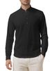 Men's Relaxed Fit Linen Shirt – Breathable Long Sleeve Stand Collar Top (S-XXXL) – Minimalist Casual & Youthful Style_viptrois.com