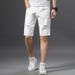 Men's Clothing White Ripped Denim Shorts Men's Straight Pants Trendy Brand Ins Shorts Slim Breeches_viptrois.com