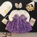 Baby Girl Dress Sequin Bow Tutu Dress Birthday Party Dress For Baby Girl_viptrois.com