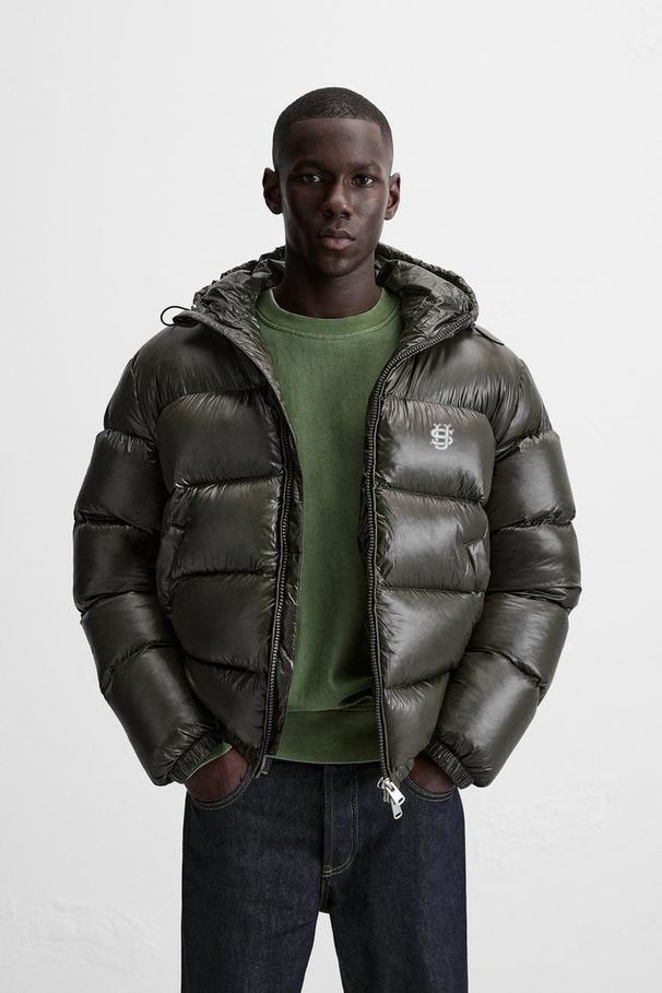 Men's Clothing European And American Winter Casual Hooded Cotton Padded Jacket, Cold Proof Jacket, US Embroidered Cotton Coat, Trendy Brand_viptrois.com