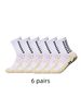 6 Pairs Of Anti-skid Classic Sports With Adhesive Points, Football Socks_viptrois.com