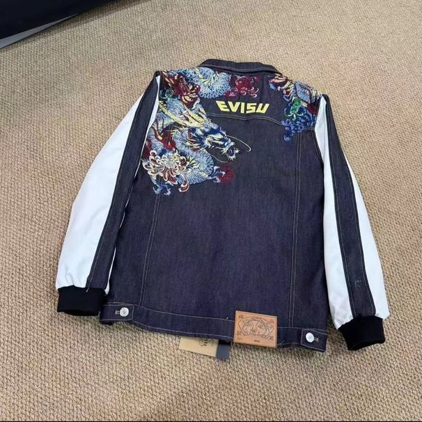 2025 New Baseball Versatile Unisex Top Casual Embroidered Patchwork Trendy Brand Denim Jacket Coat_viptrois.com