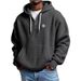 Men's Clothing European And American Heavyweight Trendy Waffle Hoodie With Embroidery And US Print, Loose Casual Menswear_viptrois.com