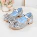 Girls' princess shoes 2023 new bow high heels middle and big children cross-border performance shoes little girl Autumn single shoes_viptrois.com