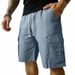 Men's Casual Tactical 5-Point Shorts Style Outdoor Workwear Loose Fit Cotton Linen Bamboo Blend Stretch For Sports_viptrois.com