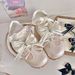 Shoe Buckle Shoe Flower Decoration Sweet Cool Personality Silver Rose Large Bow Handmade Shoe Buckle Accessories_viptrois.com