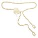 Fashion Black And White Camellia Waist For Women High-End Style Pearl Flower Chain Belt To Match Dress_viptrois.com