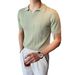 Men's Clothing New Business Men's Tops Handsome V Neck All Match High End Knitted Polo Shirt_viptrois.com