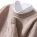 Pure Autumn Winter Cashmere Base New Loose Round Neck Casual Warm Sweater Wool Shirt Top Men's Fashion_viptrois.com