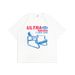 Men's Clothing Trend White T Shirt Pure Cotton Loose Large Size Ins Short Sleeve Personality Street Small Collar Summer Tops_viptrois.com
