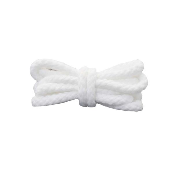 Shoelaces Fashion Round Solid Black Solid Bold Classic Polyester Cotton 7mm Mountaineering Sports Shoes With Rope_viptrois.com