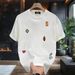 Pure Cotton American High Street Short Sleeved T-shirt For Men's Summer Casual Loose Design, Niche Trendy Brand_viptrois.com