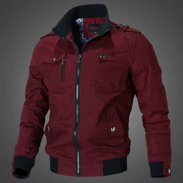 2025 New Men's Jacket Outdoor Large Size Stand-up Collar Spring And Autumn Denim Tooling Trend Pure Cotton Jacket On Clothes_viptrois.com