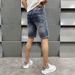 Men's Thin Light Blue Jeans Shorts High-End Jeans Men's Loose Straight Pants _viptrois.com