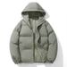 Men's Winter Hooded Puffer Jacket, Loose Fit Long Coat, Polyester Fiber Filled, Streetwear Style, Thick Warm Casual Outerwear (M-4XL)_viptrois.com
