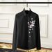 Men's Clothing Men's Trendy And Stylish Five Star Hot Stamped Rhinestone Plum Blossom Print Casual Shirt Brand Element_viptrois.com