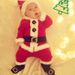 Christmas Men and women children spring and winter long-sleeved Santa Claus dress up four-piece children's clothing ins_viptrois.com
