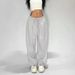 Men's Clothing Women's Sports Pants Casual Pants Cotton Knitted Pants Spring Autumn Winter Solid Color Loose American Hot Girl Street Dance_viptrois.com