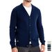 Loom Solid Color European And American Style Cardigan High Quality 2024 Business New Men's Cross-Border Knitted Sweater_viptrois.com