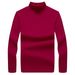 Pure Cotton 230g Thermal Underwear Base Shirt Spring Autumn High Neck Solid Color Long Sleeve T-Shirt Men's Breathable_viptrois.com