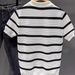 Men's Color Blocked Striped Polo Shirt Short Sleeved Slim Fit Business Casual Ice Silk Knitted Collared T-Shirt Summer_viptrois.com