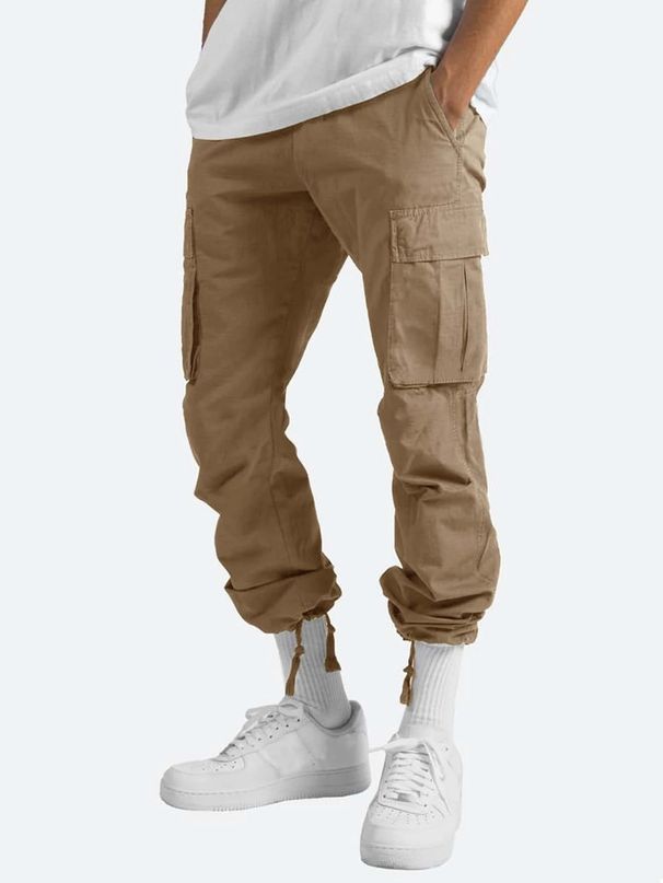 Men's Clothing Workwear Casual Pants Multi Pocket Trousers Summer Cargo Pants - Lightweight Workwear Joggers With Drawstring Waist & Multi-Pockets_viptrois.com