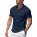 Men Shirts Short Sleeve Shirt T Shirt Casual Turn Down Collar Buttons Spliced Loose Fit Pockets Pullover Sports Summer 2025_viptrois.com