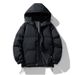 Pure Winter New Down Jacket Men, Loose Casual Hooded Puffer Jacket, Thickened Warm Cotton Coat For Men_viptrois.com