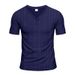 Yama American Style Summer Men's V-Neck Linen Bamboo Loose Breathable Casual Tough Guy Henry Short Sleeve_viptrois.com