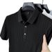 Men's Classic Fit Polo Shirt, Breathable Summer Short Sleeve T-Shirt, Casual Comfort Stretch Knit Top For Daily Wear_viptrois.com