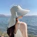 Ruqizhi Sun Hats For Women With Neck Flap Ponytail Hole Women Sun Hats Rollable UV Protection Fishing Hats Wide Brim UPF 50+_viptrois.com