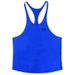 Summer Sports Fitness Vest Men's Loose Sweat-absorbing Breathable Fitness Suit Basketball Training Shows Muscle Thin Shoulder Straps_viptrois.com